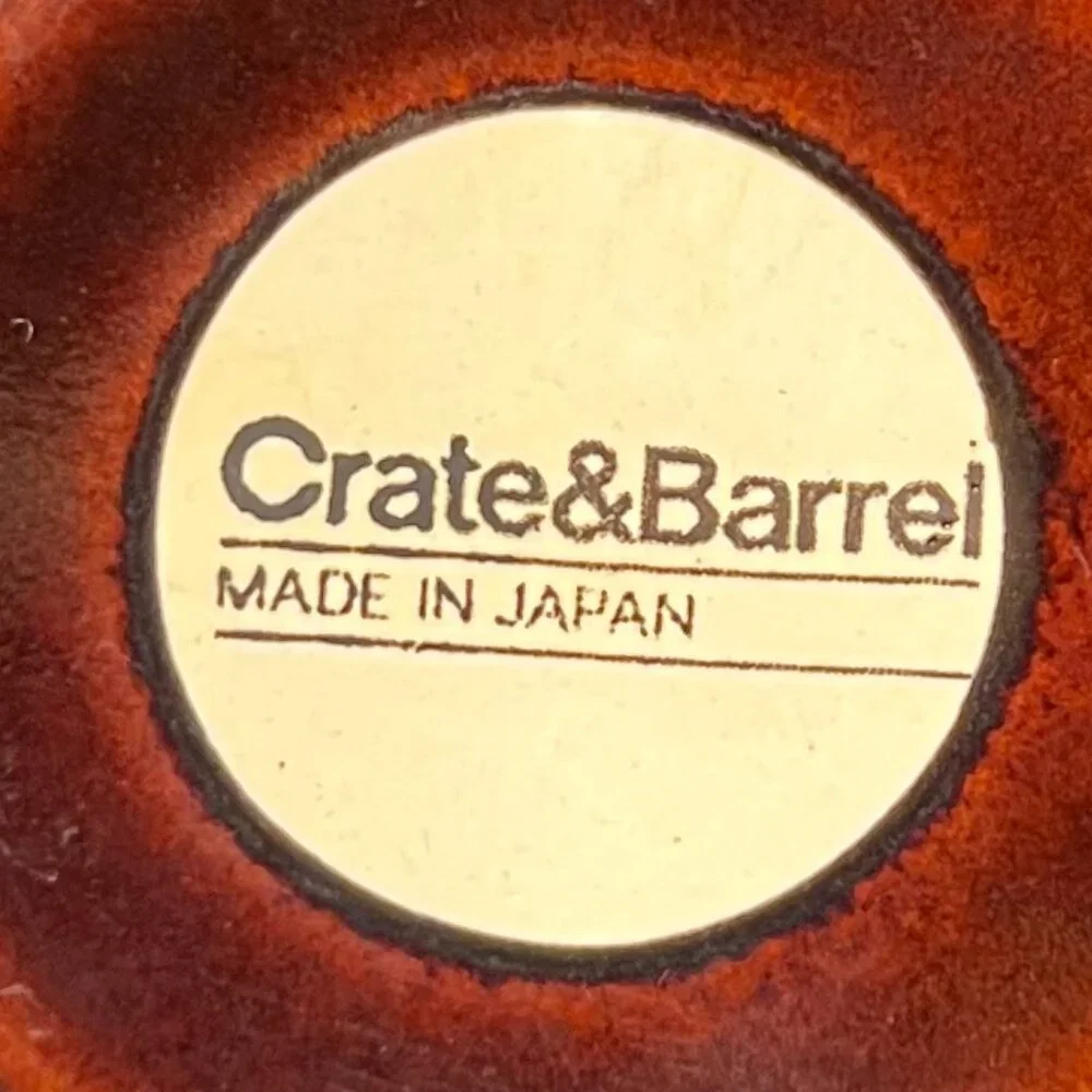 Crate & Barrel MAHOGANY Brown Luster Glazed Coffee Mug Cup Japan 12oz